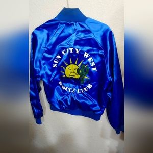 Vintage Nylon Snap Jacket - MADE IN U.S.A. - Unisex Size M Satin Bomber Coat